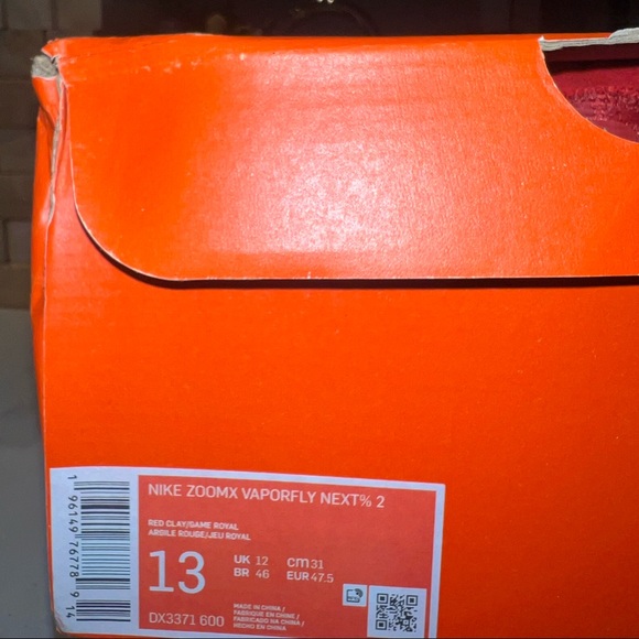 Size 13 - Nike ZoomX Vaporfly NEXT% 2 Red Clay Ghost Green - Picture 6 of 6